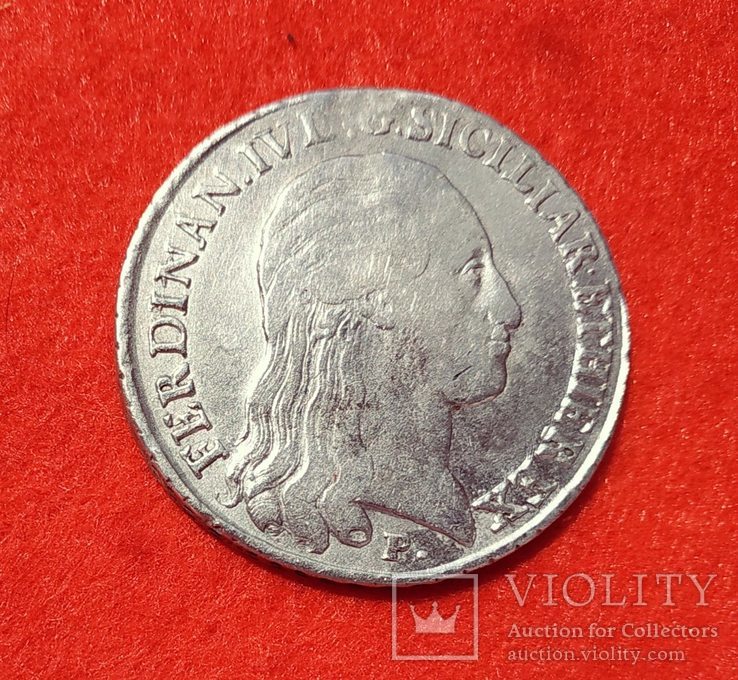 Неаполь и Сицилия 120 грана 1798 серебро, фото №3