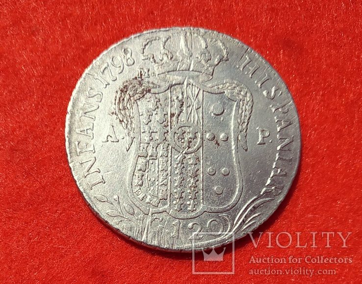 Неаполь и Сицилия 120 грана 1798 серебро, фото №2