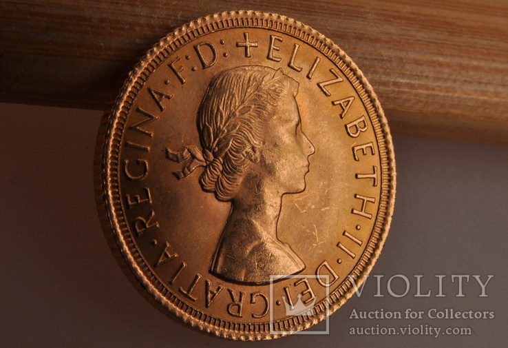 1 фунт (соверен) 1966 года. Великобритания, фото №7