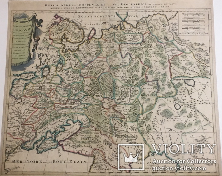 Карта Белой России или Московии. П. Шенк 1700 г., фото №2