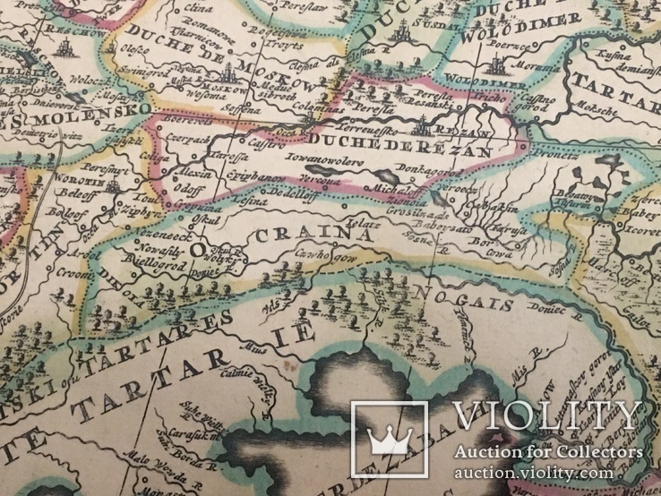Карта Белой России или Московии. П. Шенк 1700 г., фото №5