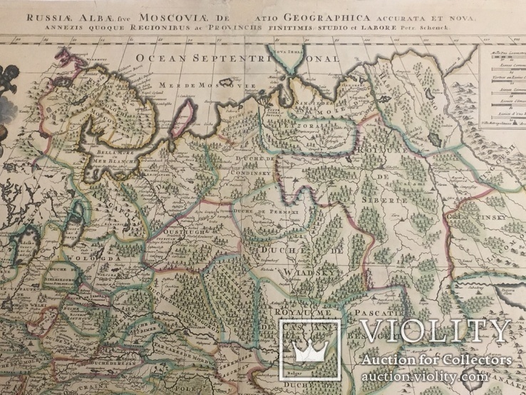 Карта Белой России или Московии. П. Шенк 1700 г., фото №6