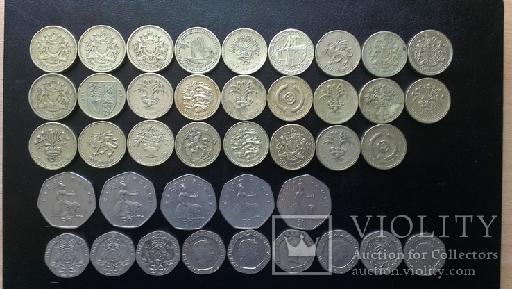 Монеты Великобритании на сумму 30,3 фунта