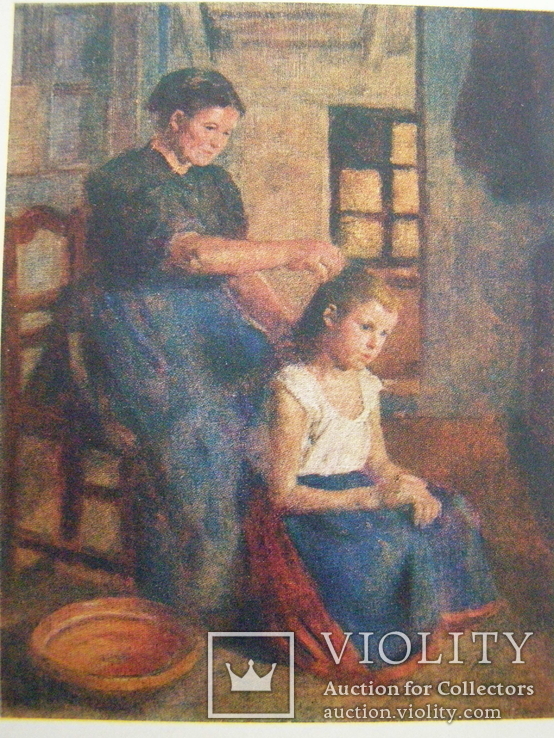 Женщина, причесывающая девочку. 1959 г, фото №2