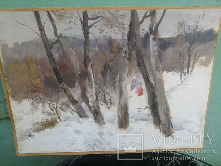 Картина 3. Зимний лес. Давид Пилко, фото №2