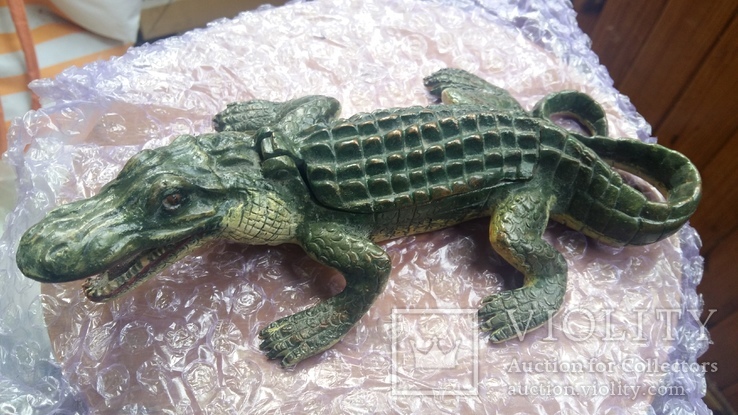  Статуетка "Крокодил". Венская бронза. Размер - 200 мм., фото №2