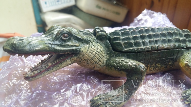 Статуетка "Крокодил". Венская бронза. Размер - 200 мм., фото №4