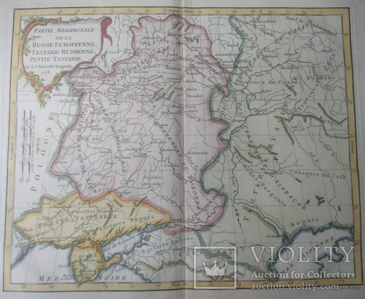 Карта 1778 года. Южная часть Россия и Тартария. Robert de Vaugondy, фото №3