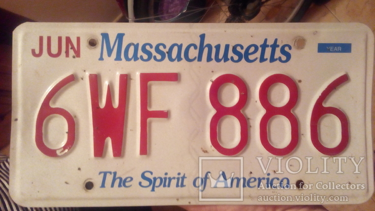 Постоянные номерные знаки США  Масачусетс