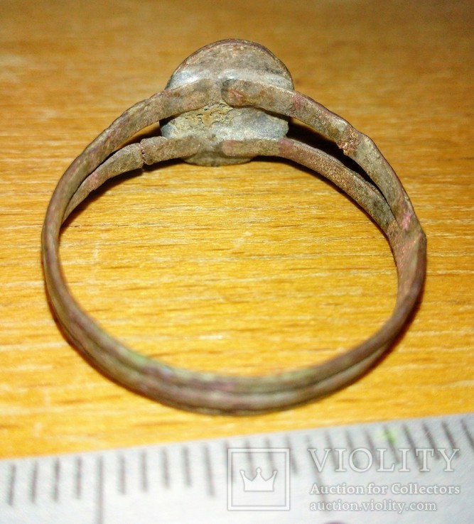 Перстень религиозный два горящих сердца, фото №5