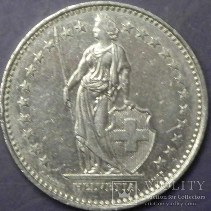 1 франк Швейцарія 1989 B