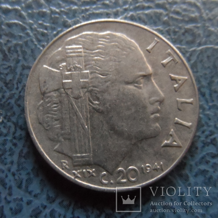 20  чентезим  1941   Италия  ($2.5.13)~, фото №2