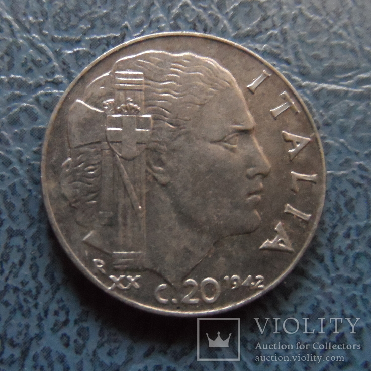 20  чентезим  1942   Италия  ($2.5.16)~