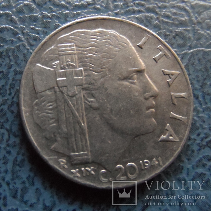20  чентезим  1941   Италия  ($2.5.19)~