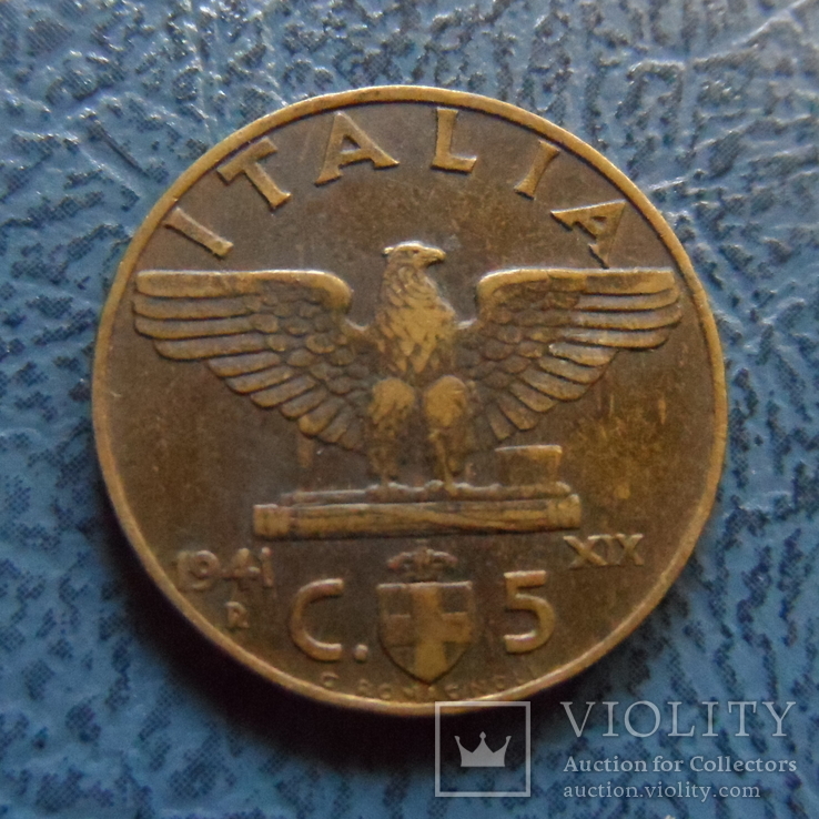 5  чентезим  1941  Италия   ($2.5.28)~, фото №2