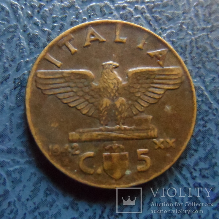 5  чентезим  1942  Италия   ($2.5.29)~