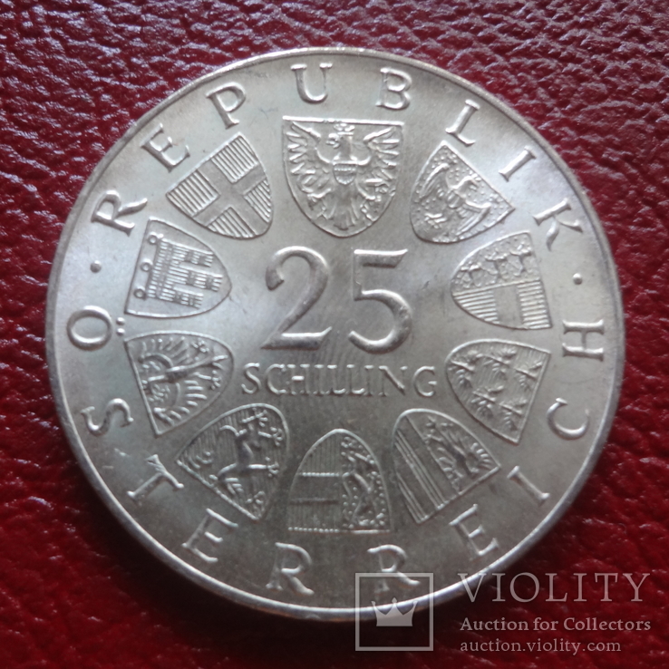 25 шиллингов 1973  Австрия   серебро  ($3.5.1)~, фото №3