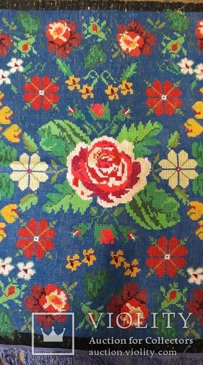 Старовинний вишитий килим ручної роботи, фото №2