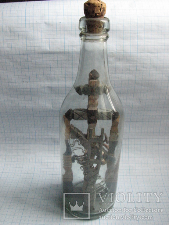 Бутылка  пивная  старинная  с  сюрпризом  Германия, фото №3