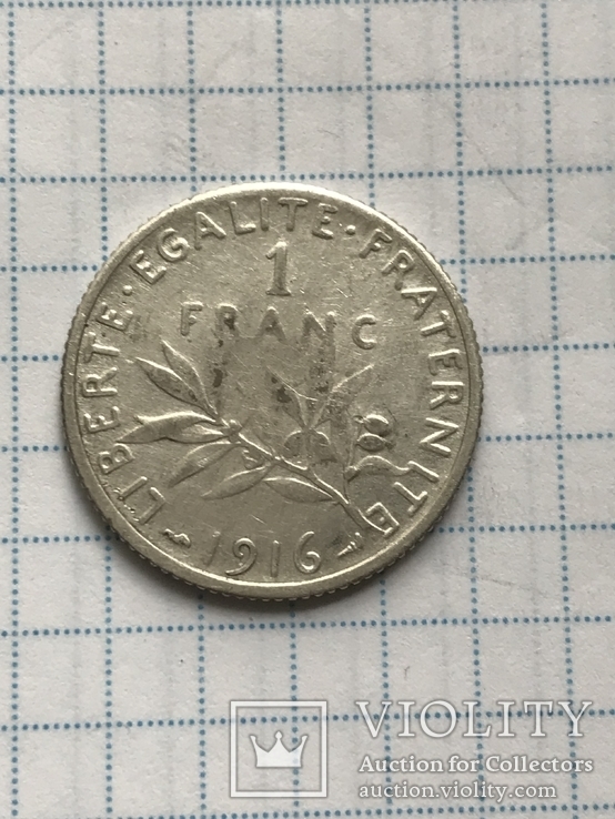 1 франк 1916 год Франция
