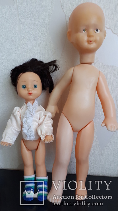 2 старых куклы 26 и 36 см