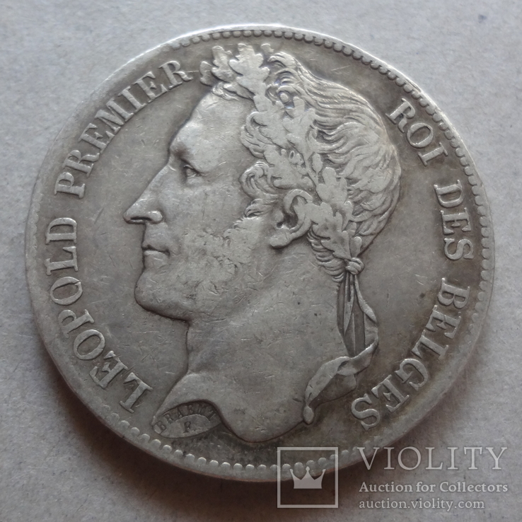 5 франков  1848  Бельгия  серебро  ($1.5.5)~