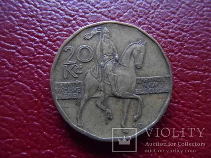20 крон  1999  Чехия  ($3.3.11)~, фото №2