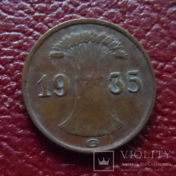 1  пфенниг  1935  G  Германия  ($3.4.7)~, фото №2