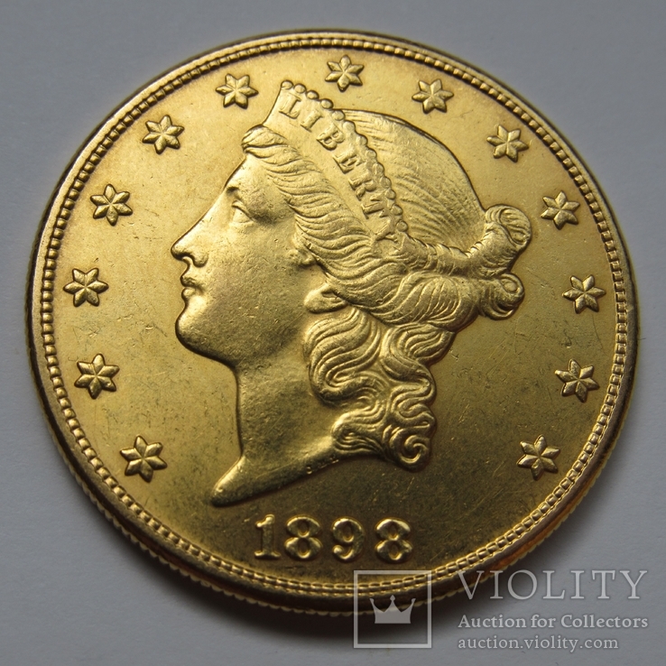 20 долларов 1898 г. США, фото №4