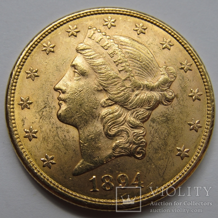 20 долларов 1894 г. США, фото №4
