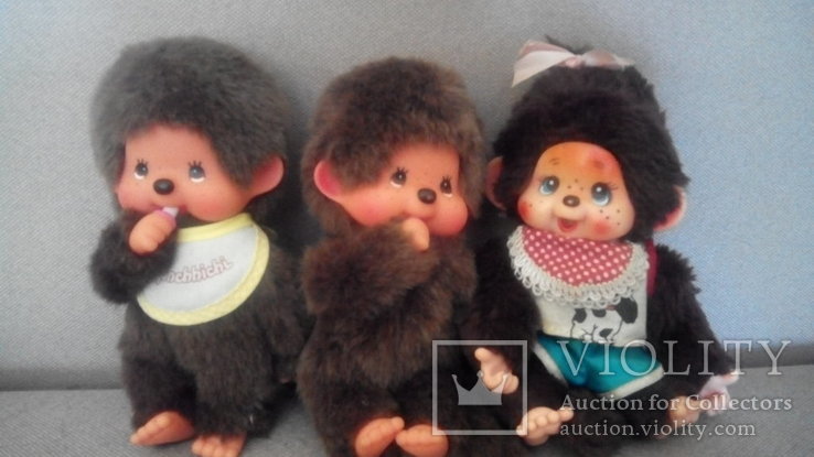 Семейство Мончичи 12шт обезьянки Sekiguchi Monchhichi винтаж, фото №9