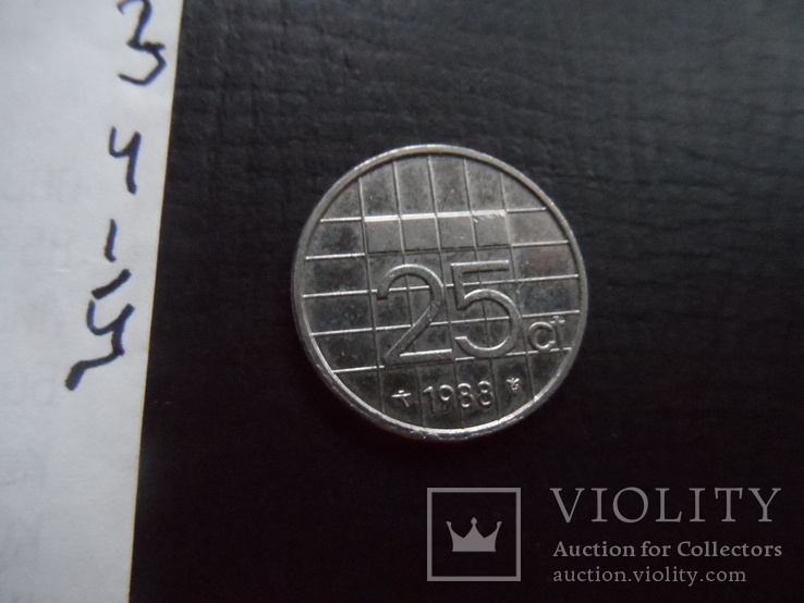 25  центов  1988  Нидерланды   ($4.1.5)~, фото №4