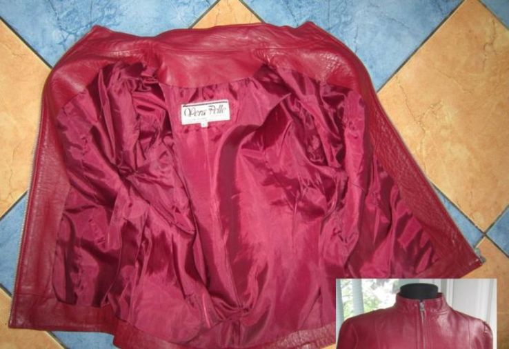Оригинальная модная женская кожаная куртка VERA PELLE. Лот 193, фото №5