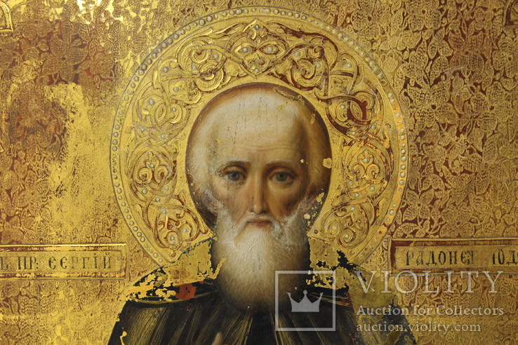 Икона Преподобный Сергий Радонежский “в связи с не выкупом”, фото №5