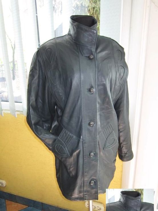 Фирменная женская кожаная куртка EURO MODE. Германия. Лот 485, фото №2