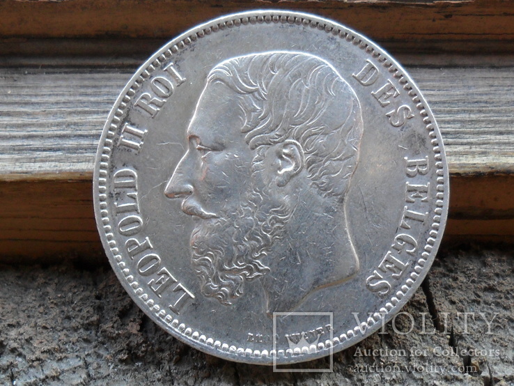 Бельгия, 5 франков 1873, фото №3