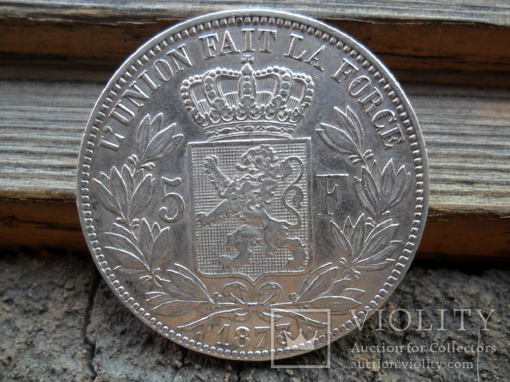 Бельгия, 5 франков 1873, фото №7