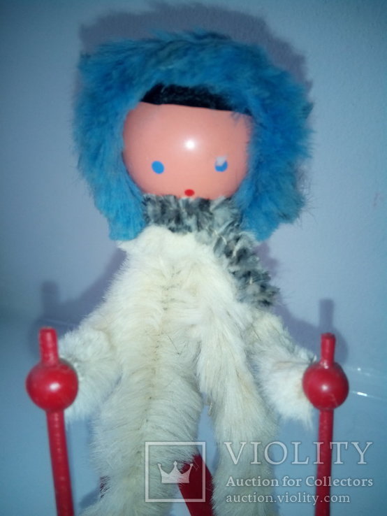 Сувенирная каркасная кукла Лыжник 1975г СССР, фото №5