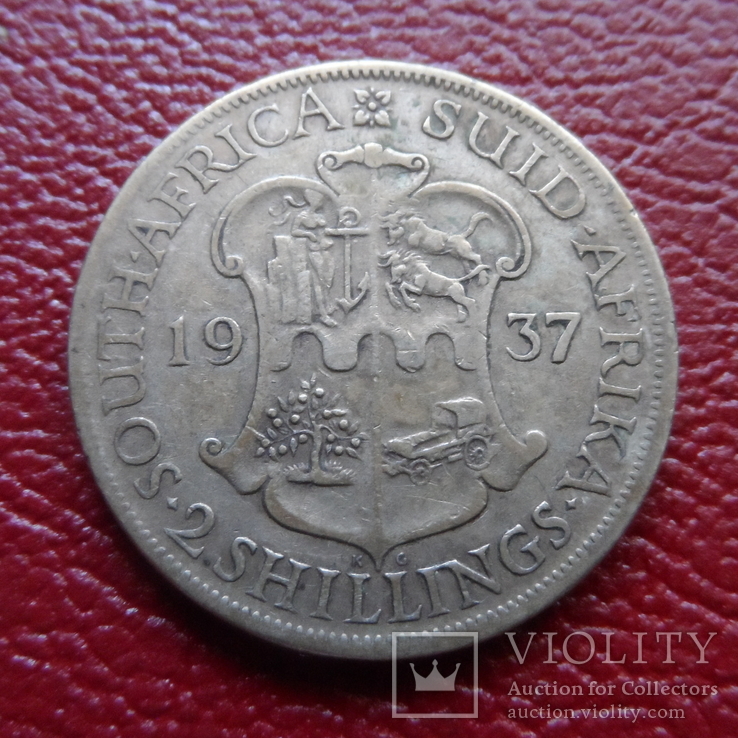 2 шиллинга 1937 ЮАС серебро ($3.7.6)~, фото №2