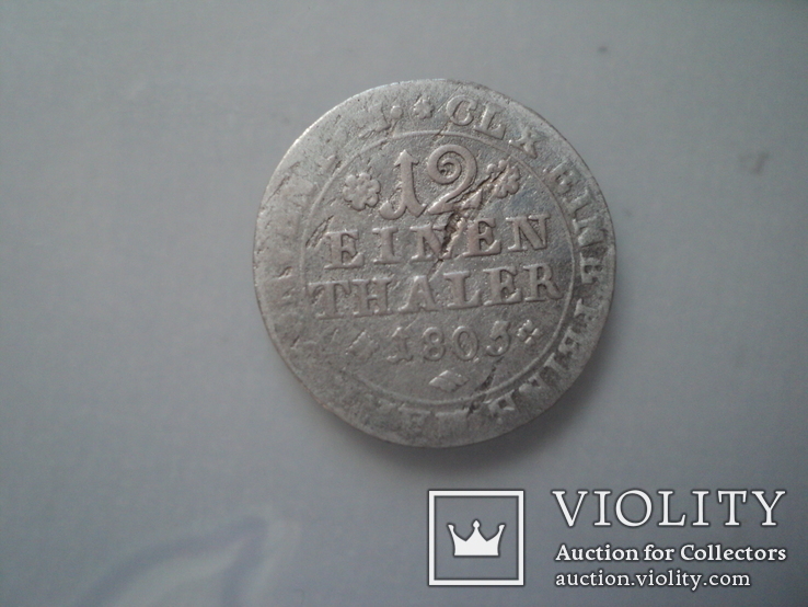 1/12 талер, 2 гроша 1805  BRUNSWICK-WOLFENBUTTEL, Карл Вильгельм Фердинанд