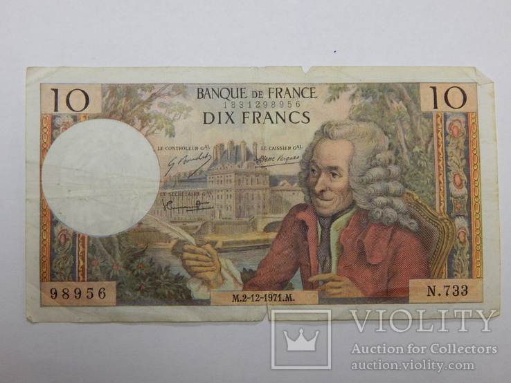 Бона 10 франков, Франция