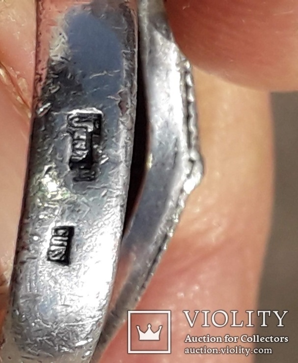 Кольцо зернь серебрение, фото №5