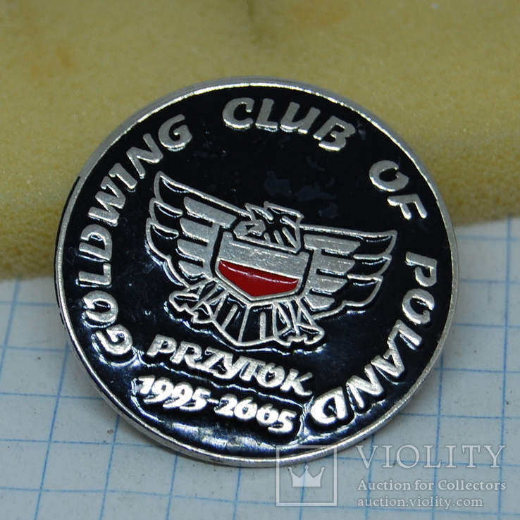 Значок Байкер. Байкерский Клуб Goldwing Club of Polazytok of Poland 1995-2005, фото №2