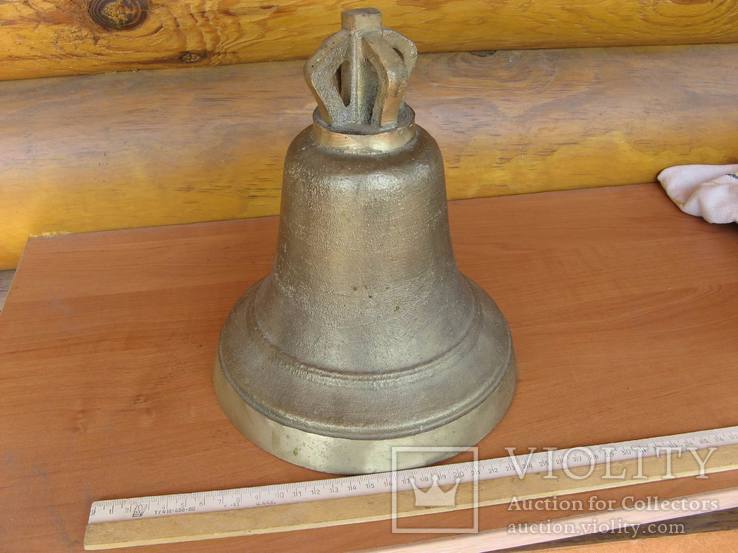 Большой бронзовый колокол (рында) для яхты или колокольни, фото №2