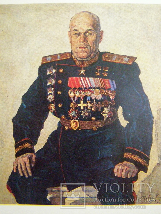 Портрет маршала бронетанковых войск Рыбалко.