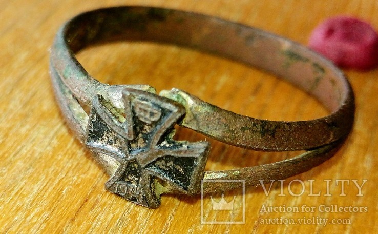 Перстень ПМВ железный крест, фото №10