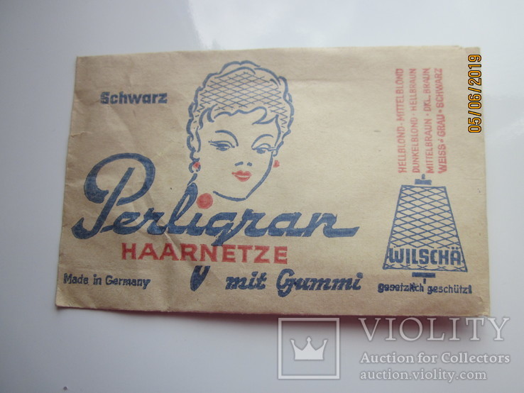 Капроновая сеточка для волос. ГДР. 60 - е годы., фото №2