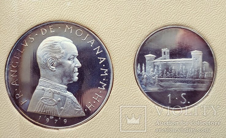 Мальтийский Орден 1 и 2 скуди 1979 Пруф серебро буклет, фото №2