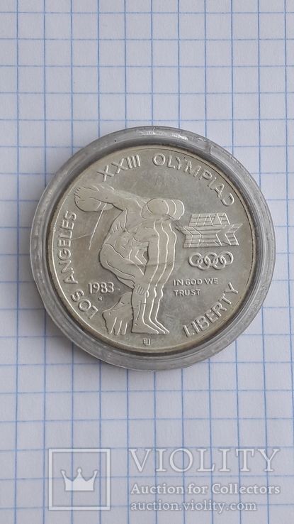 1 доллар 1983 г.    ХХ111 олимпиада ., фото №3