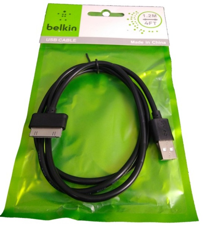 USB кабель Samsung Galaxy Tab P1000 P7300 P7310 P7510 P7500 P6800 Belkin черный (1.2м), фото №2